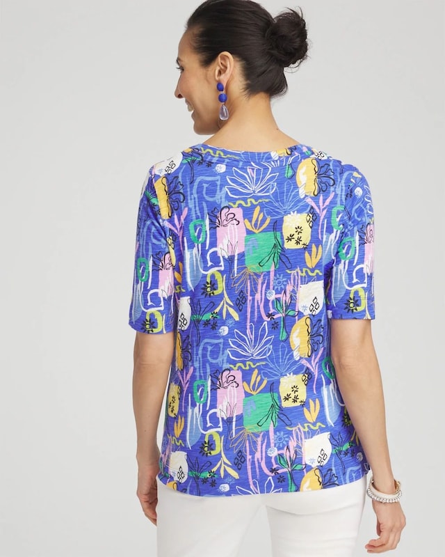 Abstract Scoop Neck Tee - image 3